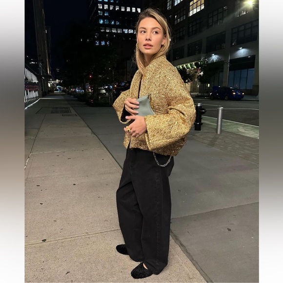 ZARA FAUX FUR FLAT SLINGBACKS - Picture 6 of 8